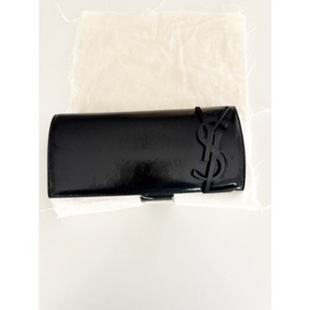 Saint Laurent Patent Smoking Clutch Black NEW - Picture 3 of 12